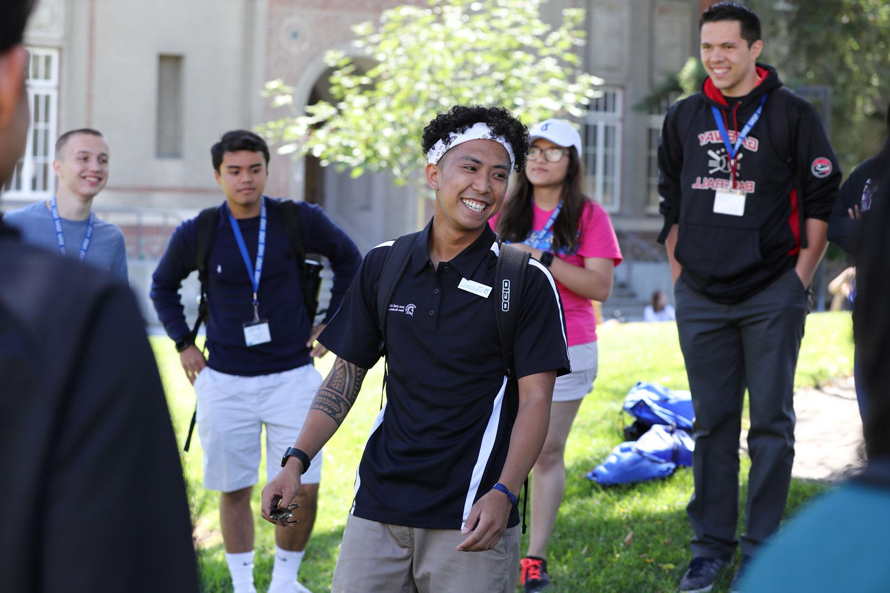 Freshman Orientation student leader working through federal work-study.